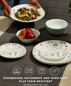 Alternative view of Corelle Vitrelle Wildflower Scatter 32-piece Dinnerware Set, Service for 8