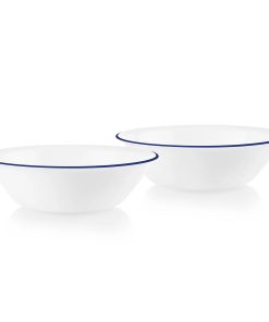 Corelle Vitrelle Brilliant Blue Banded 2-quart Serving Bowls, 2-pack