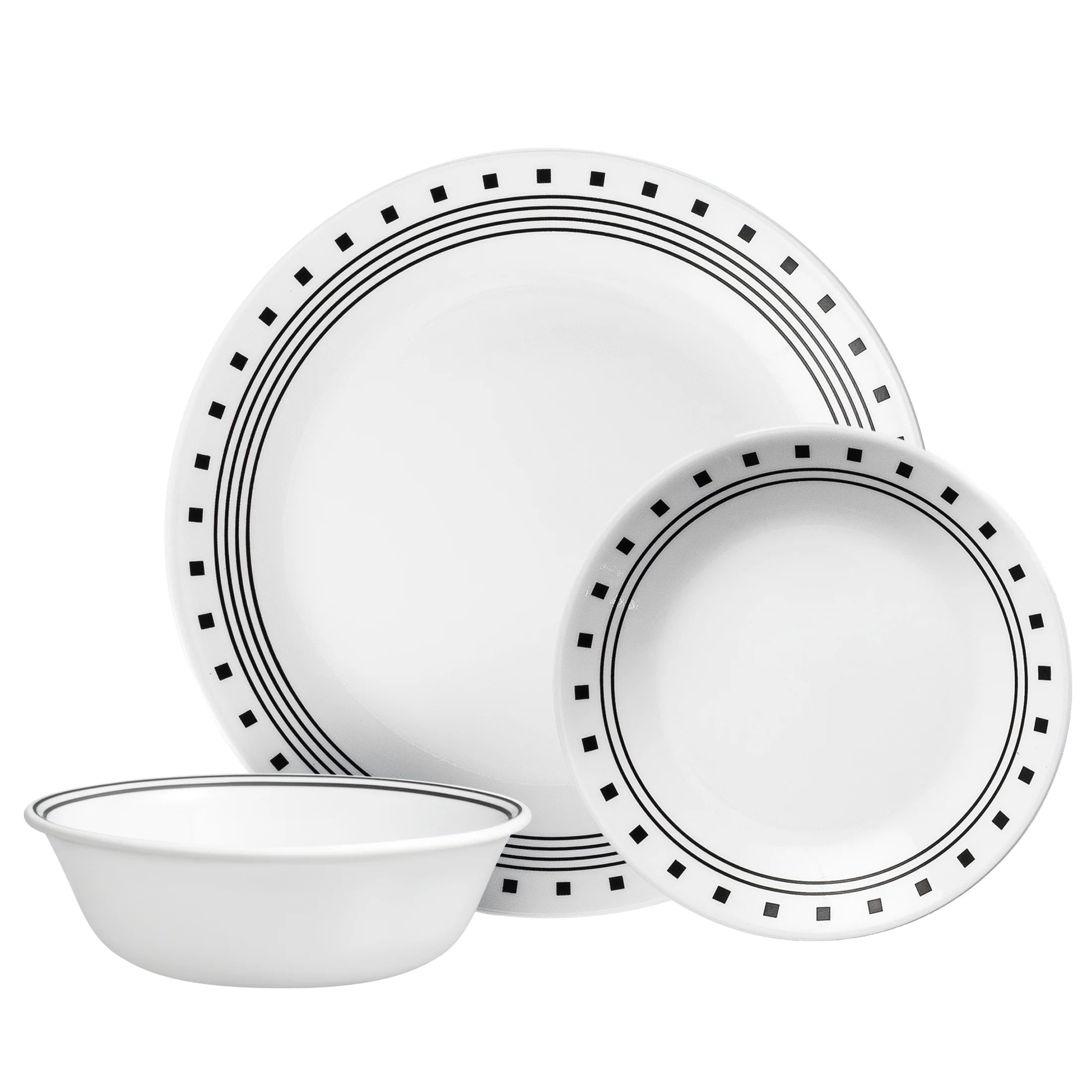 Corelle Vitrelle City Block 12-piece Dinnerware Set, Service for 4