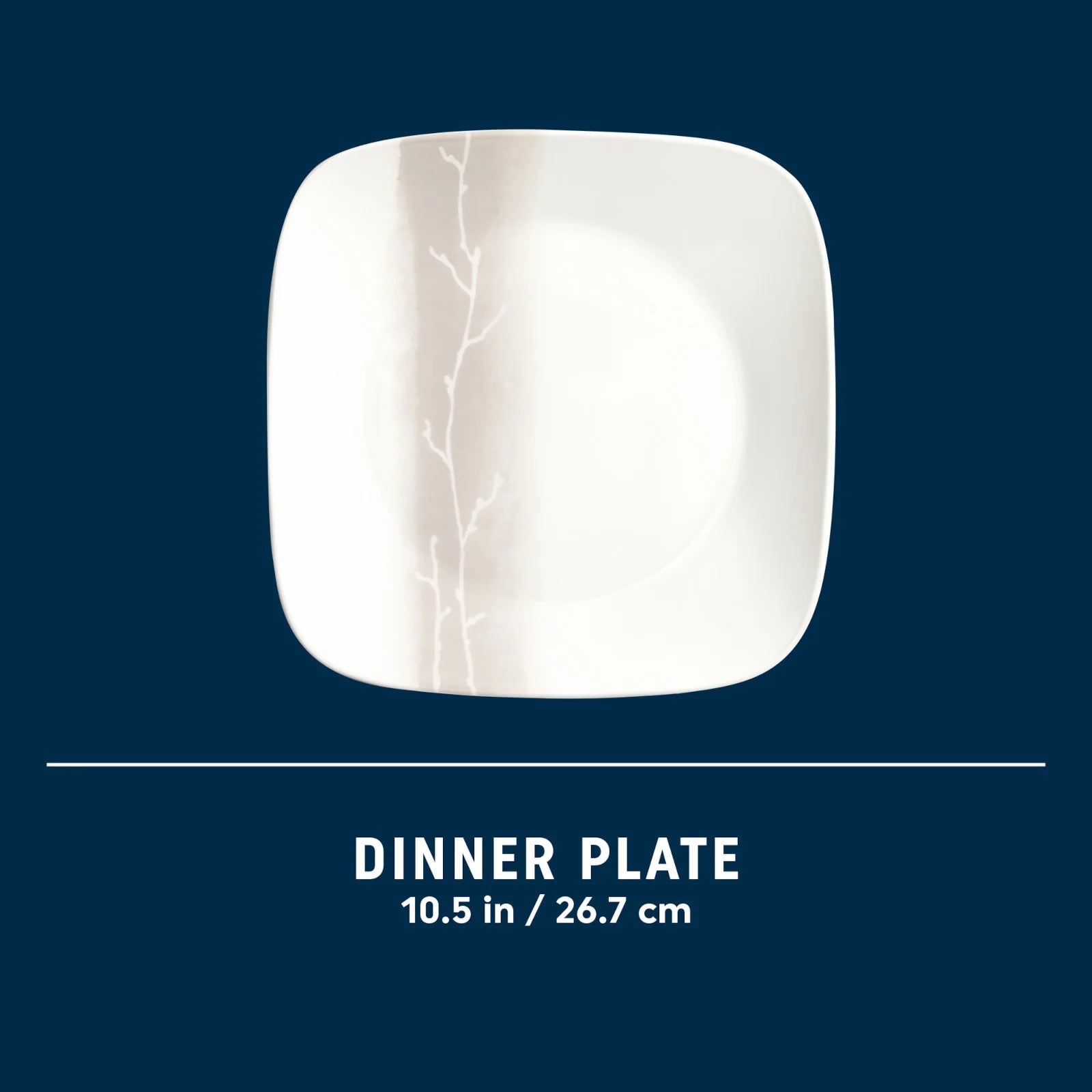 Corelle Vitrelle Square Wandering Grove 10.5 Dinner Plate - Image 6
