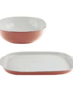 Corelle Vitrelle 2-piece Serving Set, Red Clay