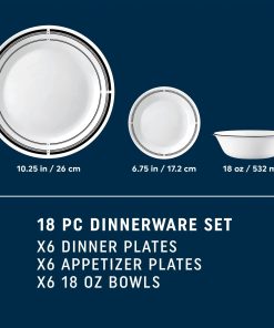 Alternative view of Corelle Vitrelle Brasserie 18-piece Dinnerware Set, Service for 6