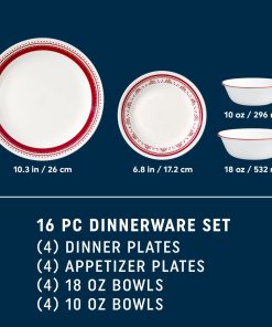Alternative view of Corelle Vitrelle Sadie 16-piece Dinnerware Set, Service for 4