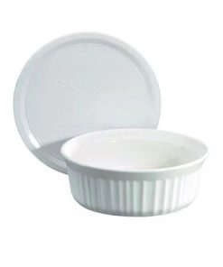 Corelle Vitrelle French White Corelle 24-ounce Baking Dish with Lid