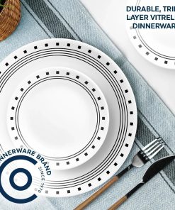 Alternative view of Corelle Vitrelle City Block 18-piece Mugless Dinnerware Set, Service for 6