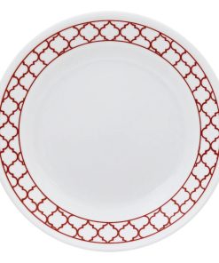 Corelle Vitrelle Crimson Trellis 6.75 Appetizer Plate