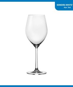 Alternative view of Corelle Vitrelle Sondria White Wine Glasses (4-pieces), 14-ounce, Dishwasher Safe