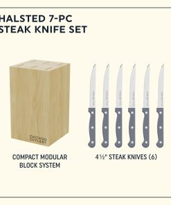 Alternative view of Corelle Vitrelle Halsted 7-piece Steak Knife Set