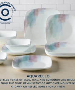Alternative view of Corelle Vitrelle Aquarello 16-piece Dinnerware Set, Service for 4
