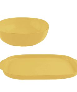 Corelle Vitrelle 2-piece Serving Set, Curry Yellow