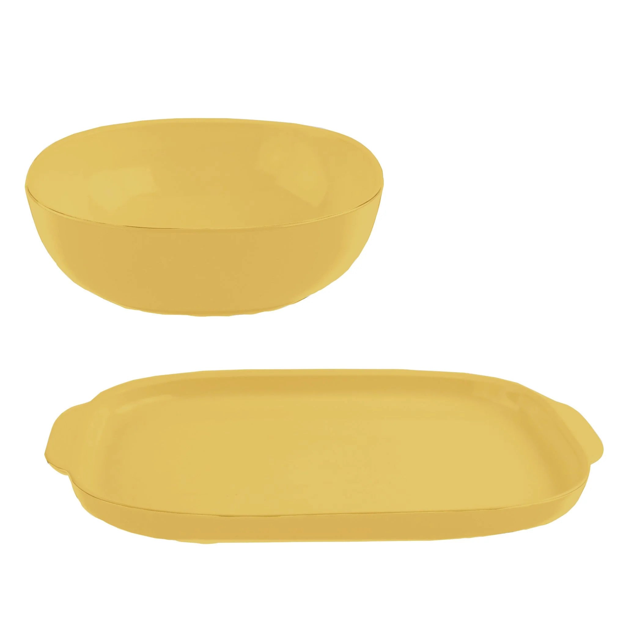 Corelle Vitrelle 2-piece Serving Set, Curry Yellow