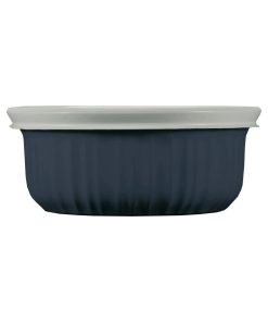 Corelle Vitrelle French Colors 16-ounce Baking Dish with Lid, Navy