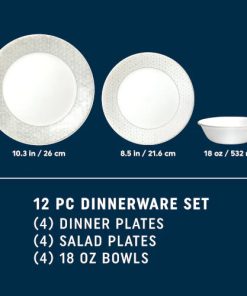 Alternative view of Corelle Vitrelle Knox 12-piece Dinnerware Set, Service for 4