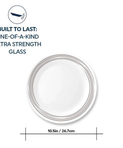Alternative view of Corelle Vitrelle Brushed Silver 10.25 Dinner Plate