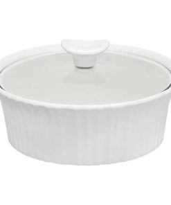 Corelle Vitrelle French White Corelle 1.5-quart Round Casserole Dish with Lid