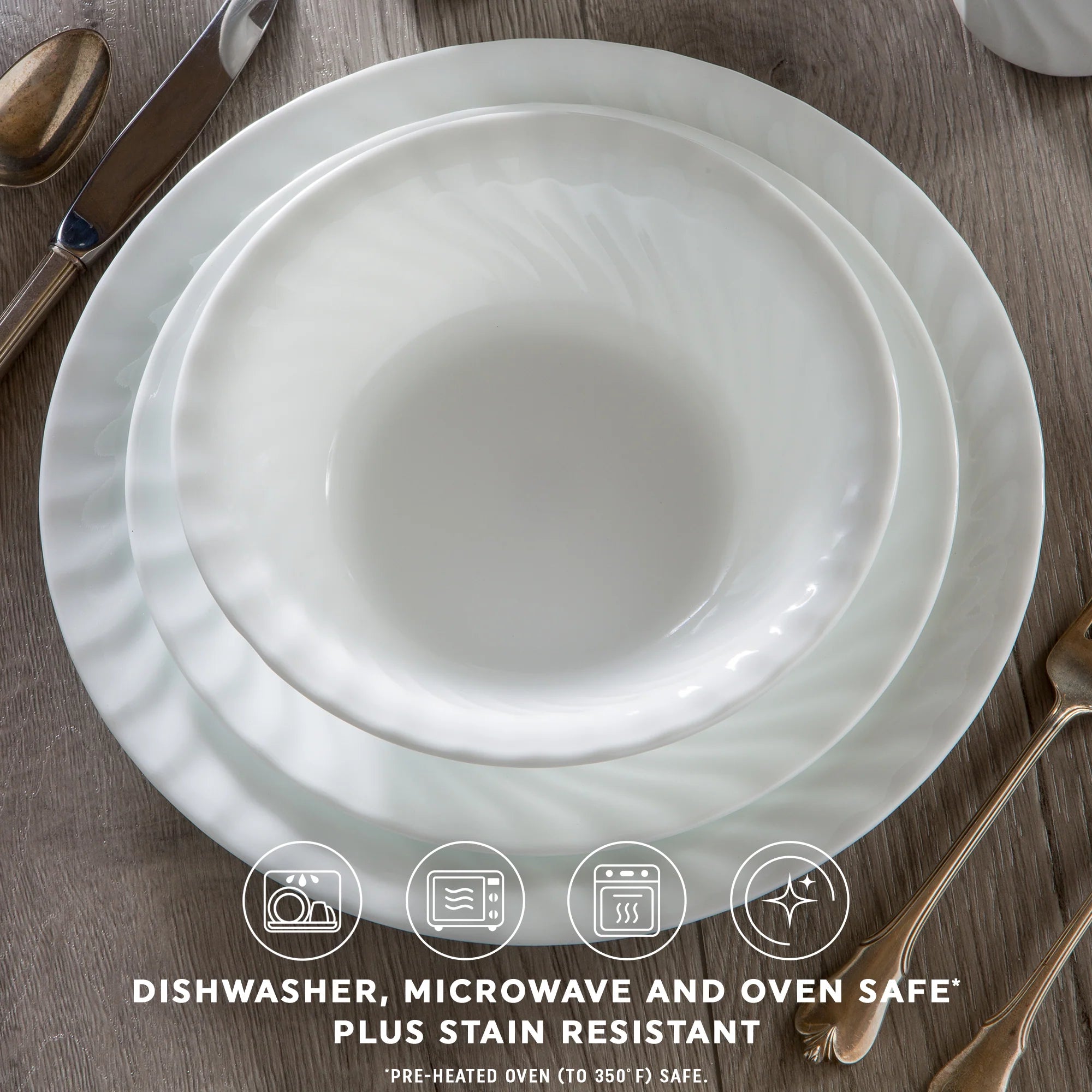 Corelle Vitrelle Enhancements 10.25 Glass Dinner Plate - Image 4
