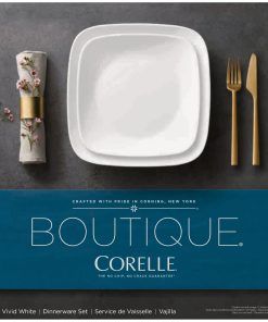 Alternative view of Corelle Vitrelle Boutique Vivid White 8-piece Dinnerware Set, Service for 4