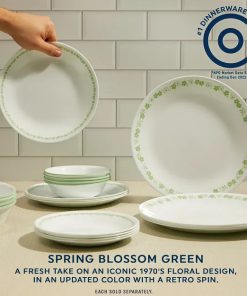 Alternative view of Corelle Vitrelle Spring Blossom Green 10.25 Dinner Plate