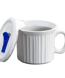 Corelle Vitrelle French White Corelle 20-ounce Meal Mug Corelle with Vented Lid