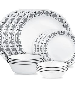 Corelle Vitrelle Cusco 16-piece Mugless Dinnerware Set, Service for 4