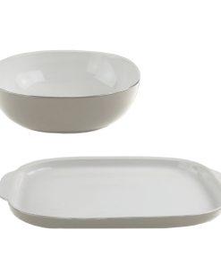Corelle Vitrelle 2-piece Serving Set, Truffle