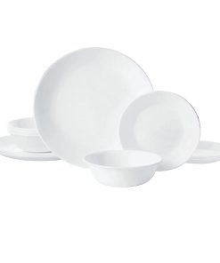 Corelle Vitrelle Winter Frost White 12-piece Dinnerware Set, Service for 4