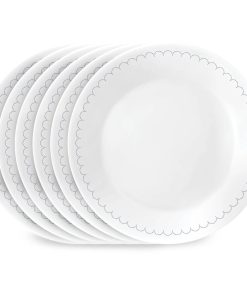 Corelle Vitrelle Caspian Lace 6.75 Appetizer Plate, 6-pack
