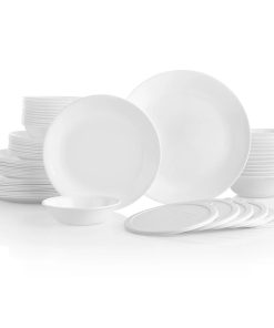 Corelle Vitrelle Winter Frost White 66-piece Dinnerware Set, Service for 12