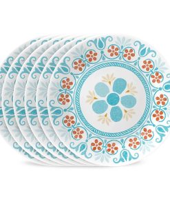 Corelle Vitrelle Global Collection Terracotta Dreams 6.75 Appetizer Plates, 6-pack